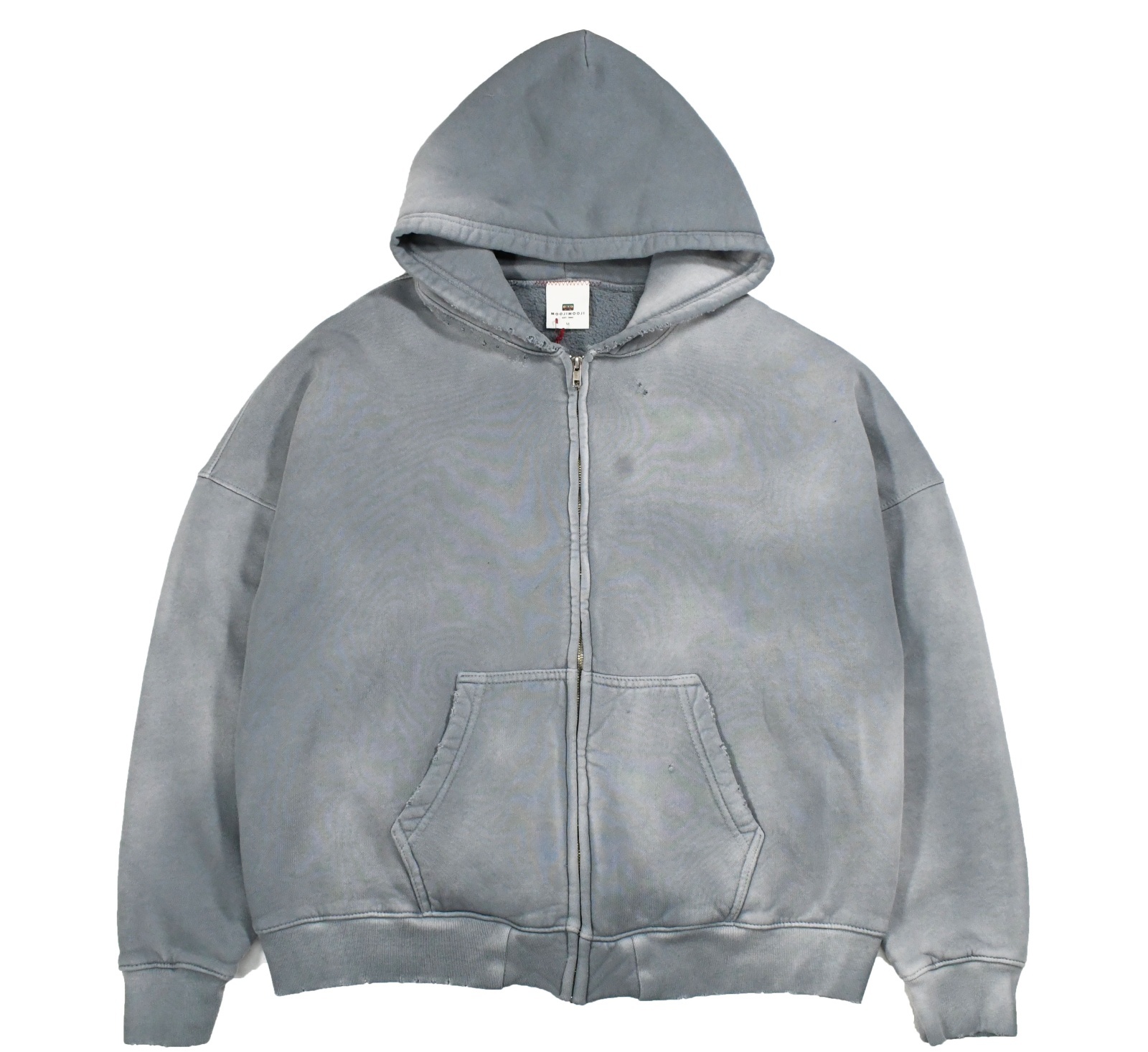 MOOJI MOOJI US Oversize Zip Up Hoodie Aged Grey