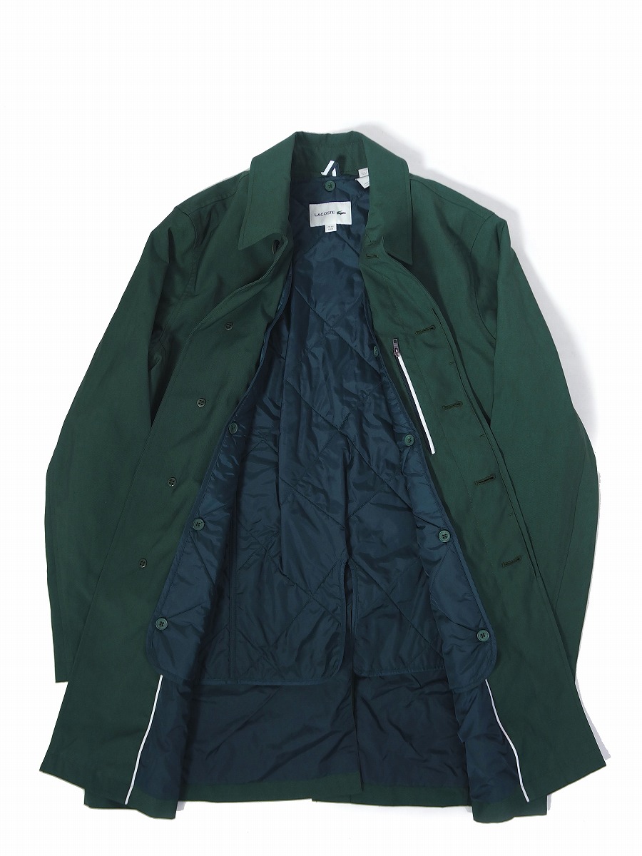 Lacoste Soutien Collar Coat ラコステ ステンカラーコート グリーン 通販 ダメージドーン公式通販サイトdamagedone Online