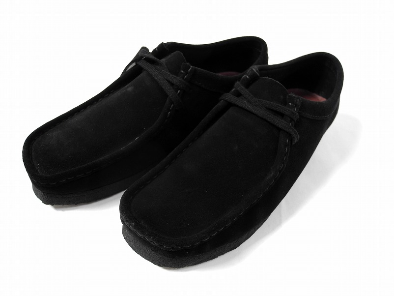 clarks wallabees black suede