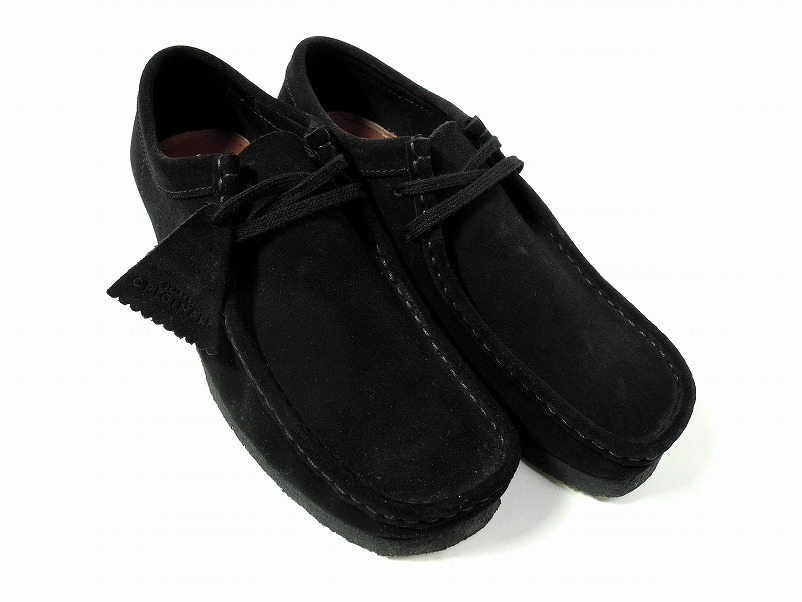 clarks wallabees black suede