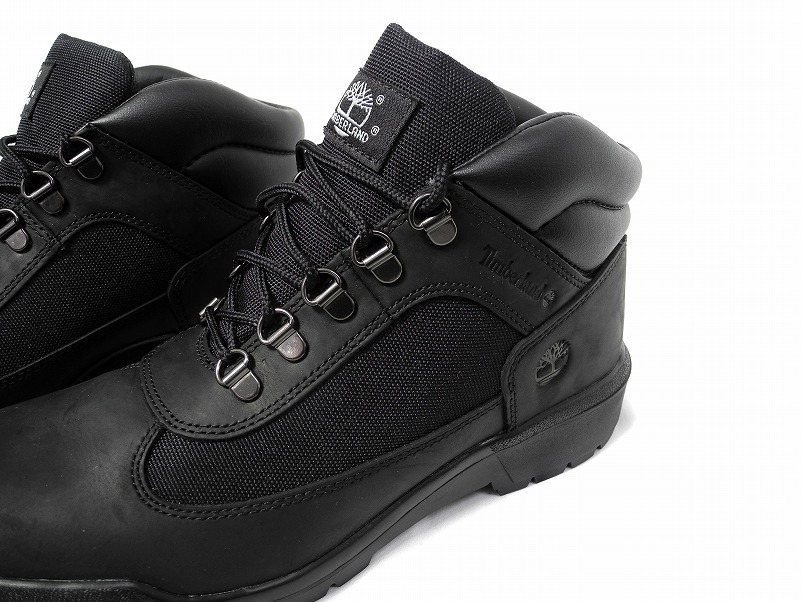 timberland field boots black