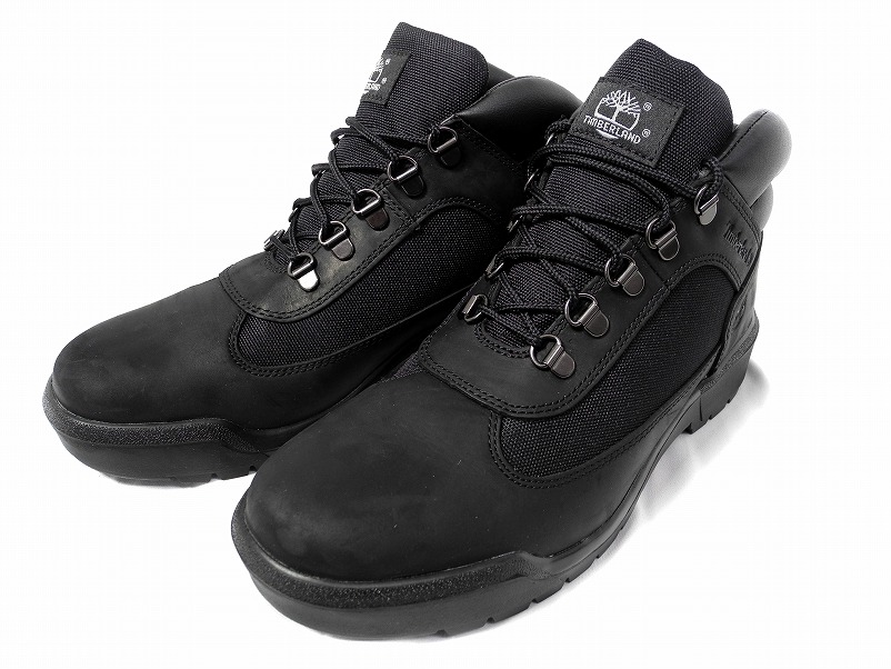 timberland field boots black